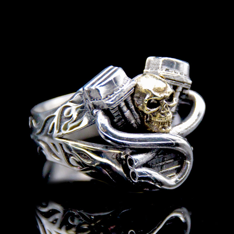 "V-Twin" Skull Ring - Two Saints Tactical