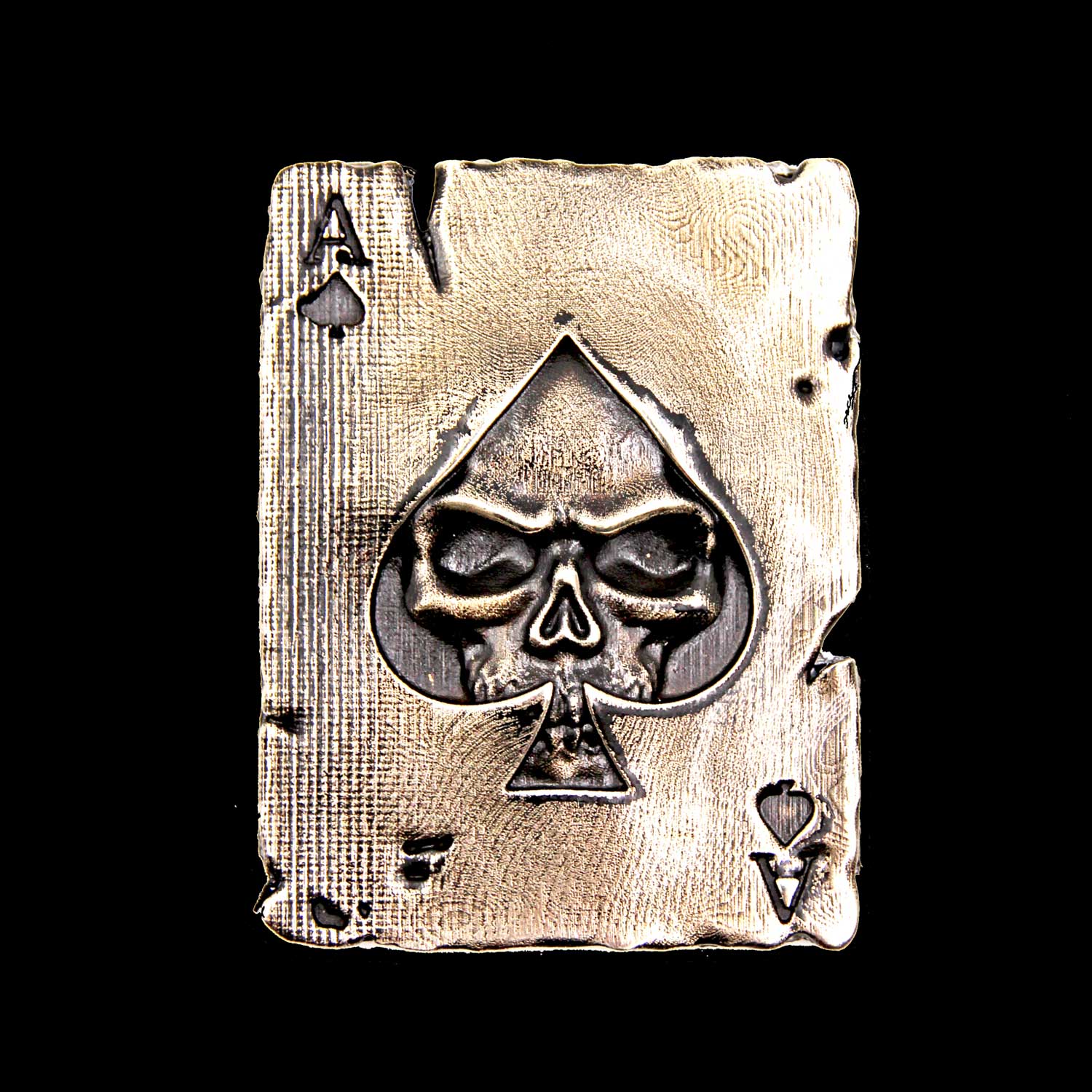 Vest Patches - You Get Two - Ace of Spades - Skull Flame Design