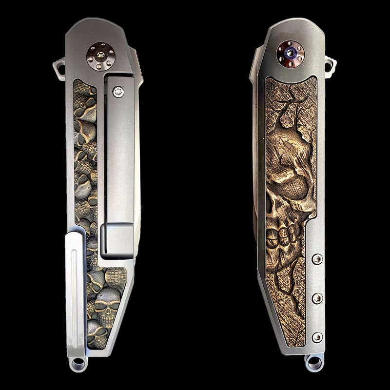 "The Crow Custom One Skull" Knife - Two Saints Tactical