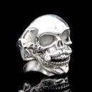 The Cigar Lover Skull Ring argenté