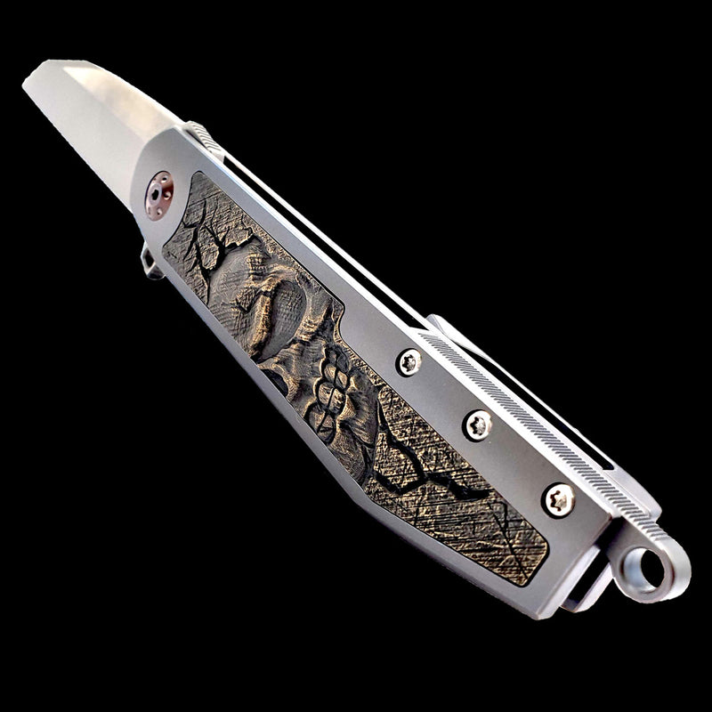 Couteau "The Crow Custom One Skull" - Two Saints Tactical