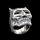 la bague du skull de chauve-souris argent 2