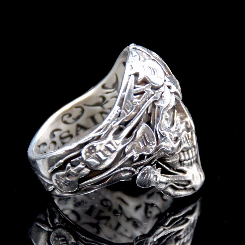 The Rocker Skull Ring 3 silver
