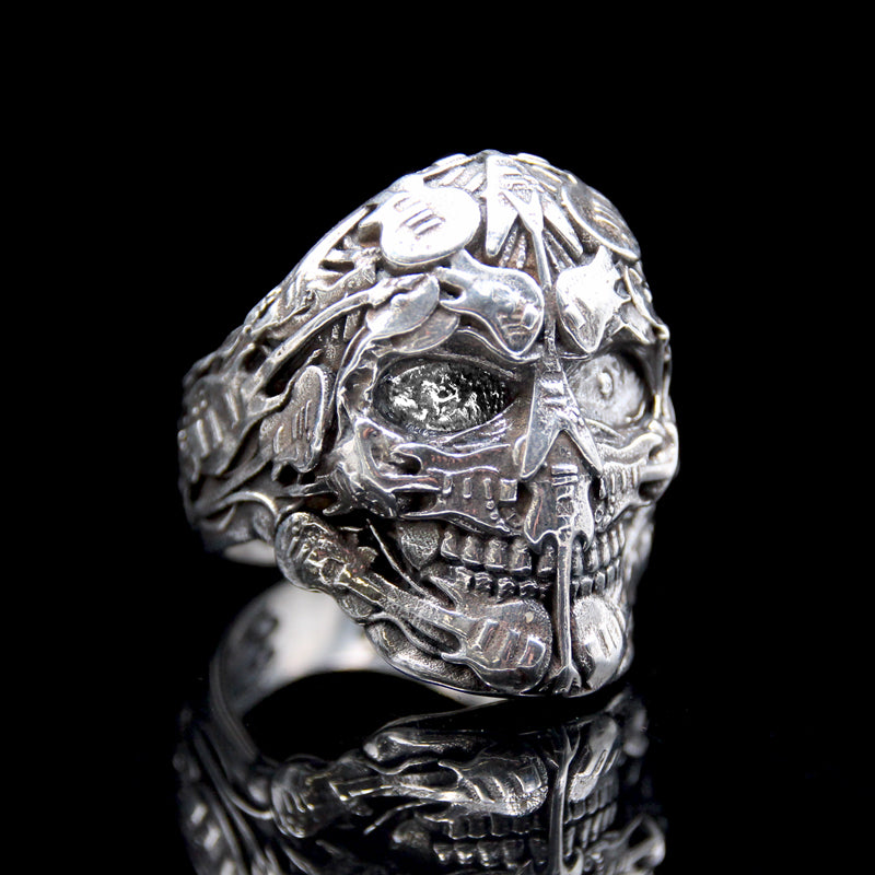 The Rocker Skull Ring argenté