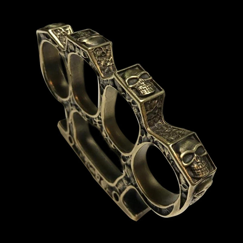 Brass knuckles with skulls