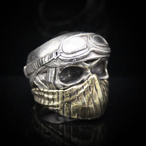 The Biker Skull Ring silver