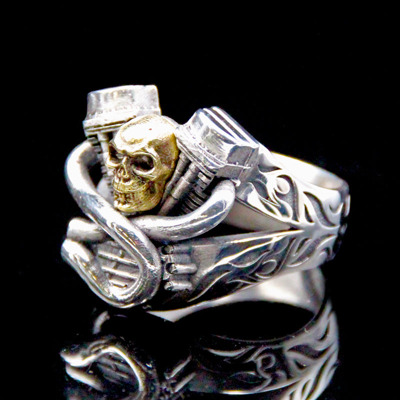 "V-Twin" Skull Ring - Two Saints Tactical