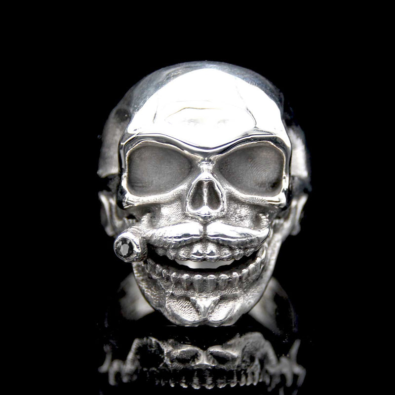 The Cigar Lover Skull Ring silver 4