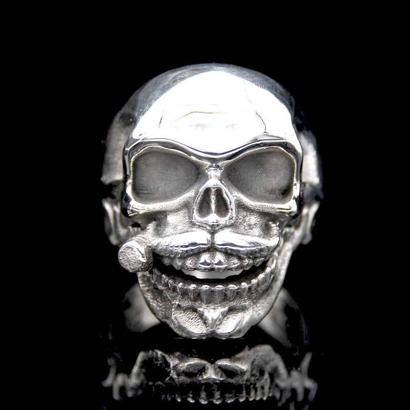 The Cigar Lover Skull Ring silver 2