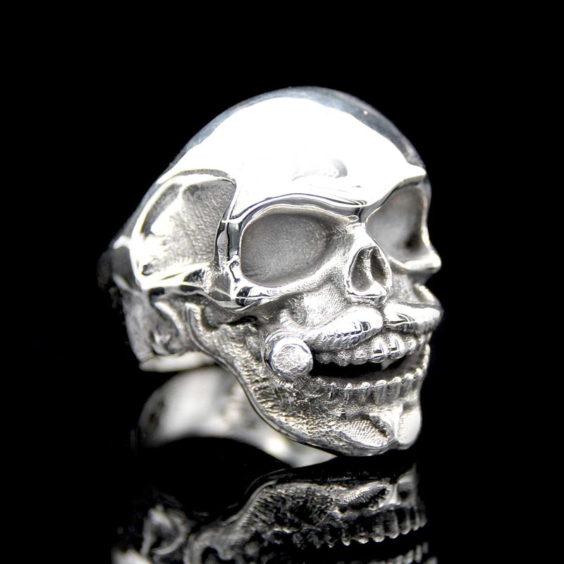 The Cigar Lover Skull Ring silver