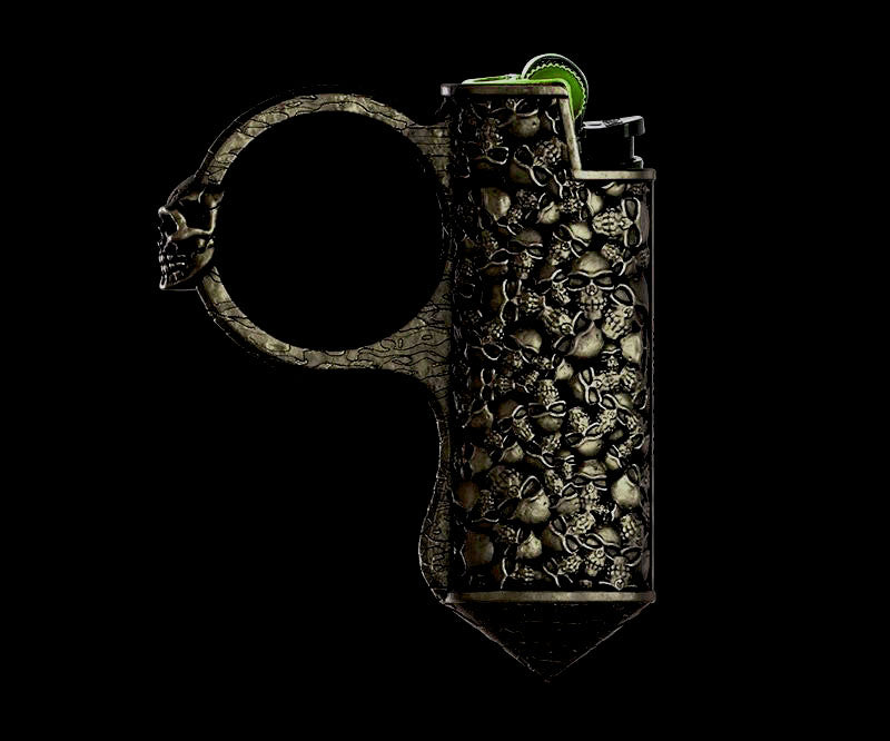 "Catacombs" Mini lighter love ring - Two Saints Tactical