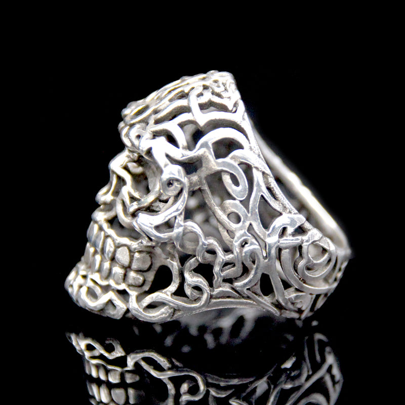 The Celt Skull Ring 5 silver