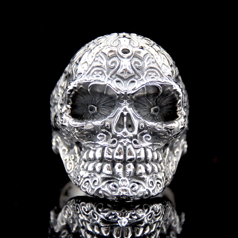 The Dia De Los Muertos Skull Ring silver 2
