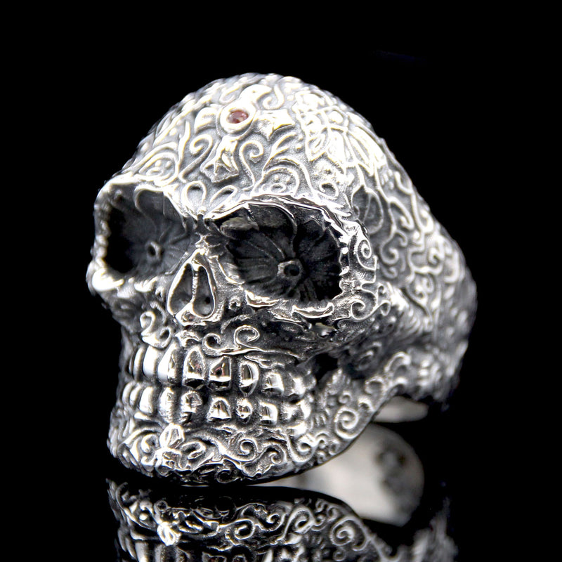 The Dia De Los Muertos Skull Ring silver 5