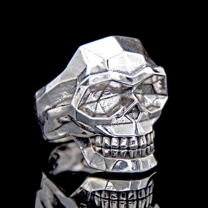 The Edge Skull Ring silver