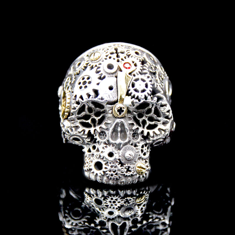 skull ring gear silver 2