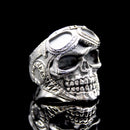 The Pilot Skull Ring silver