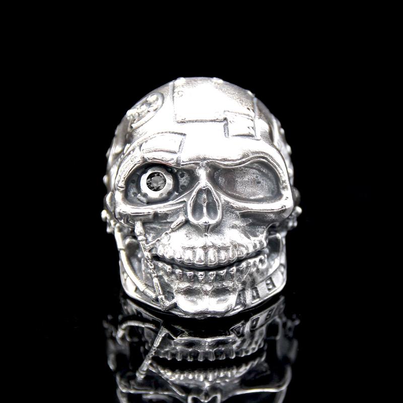 The T-Skull skull Ring silver 4