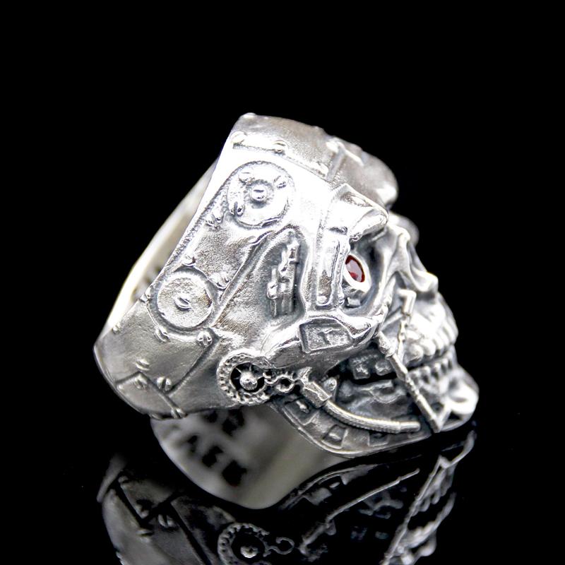 The T-Skull skull Ring silver 5
