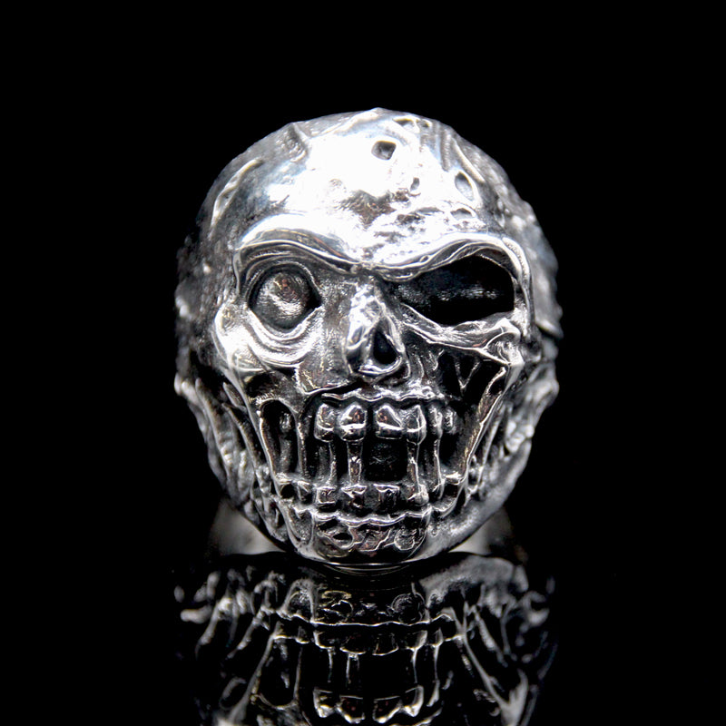 The Zombie Skull Ring silver 2