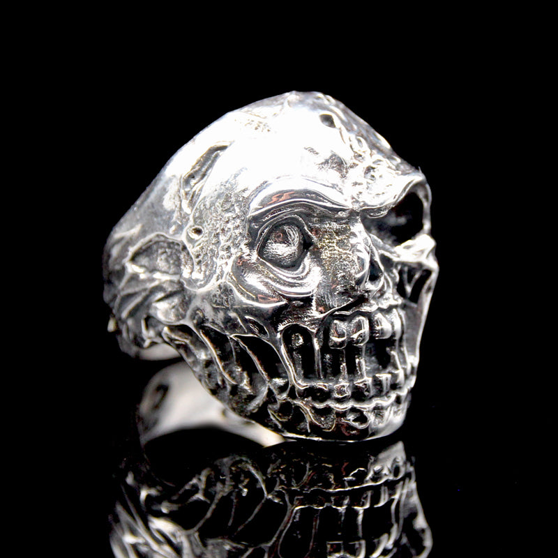 The Zombie Skull Ring silver